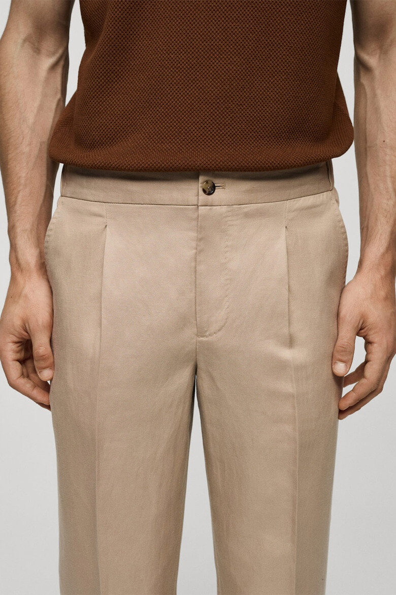 Mango Pantaloni eleganti din amestec de in Sorbet - Pled.ro