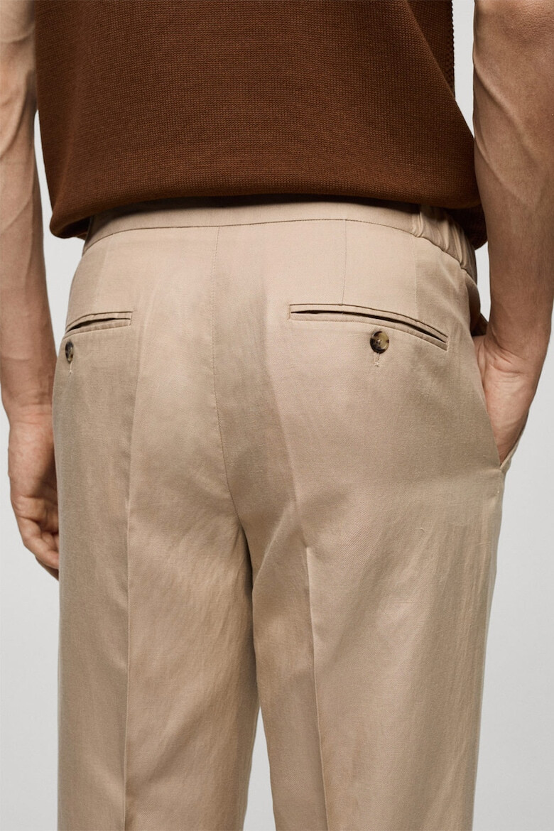 Mango Pantaloni eleganti din amestec de in Sorbet - Pled.ro