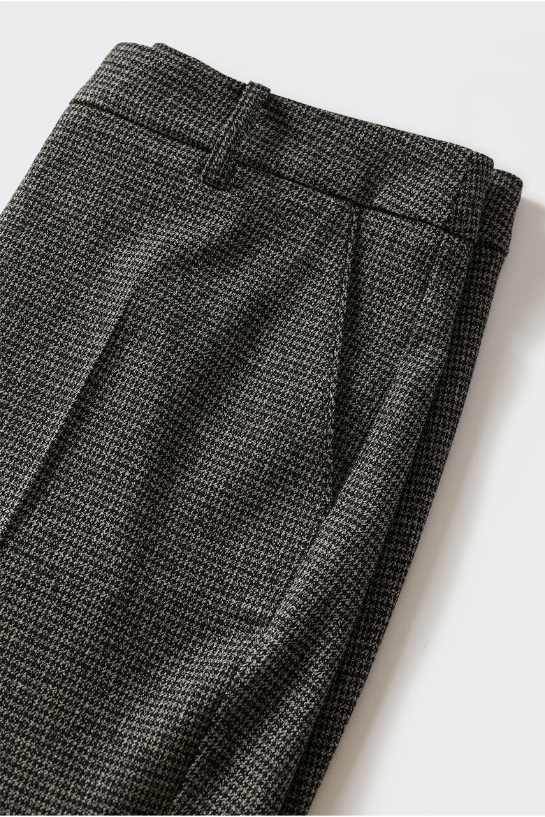 Mango Pantaloni eleganti skinny cu imprimeu houndstooth Warm - Pled.ro