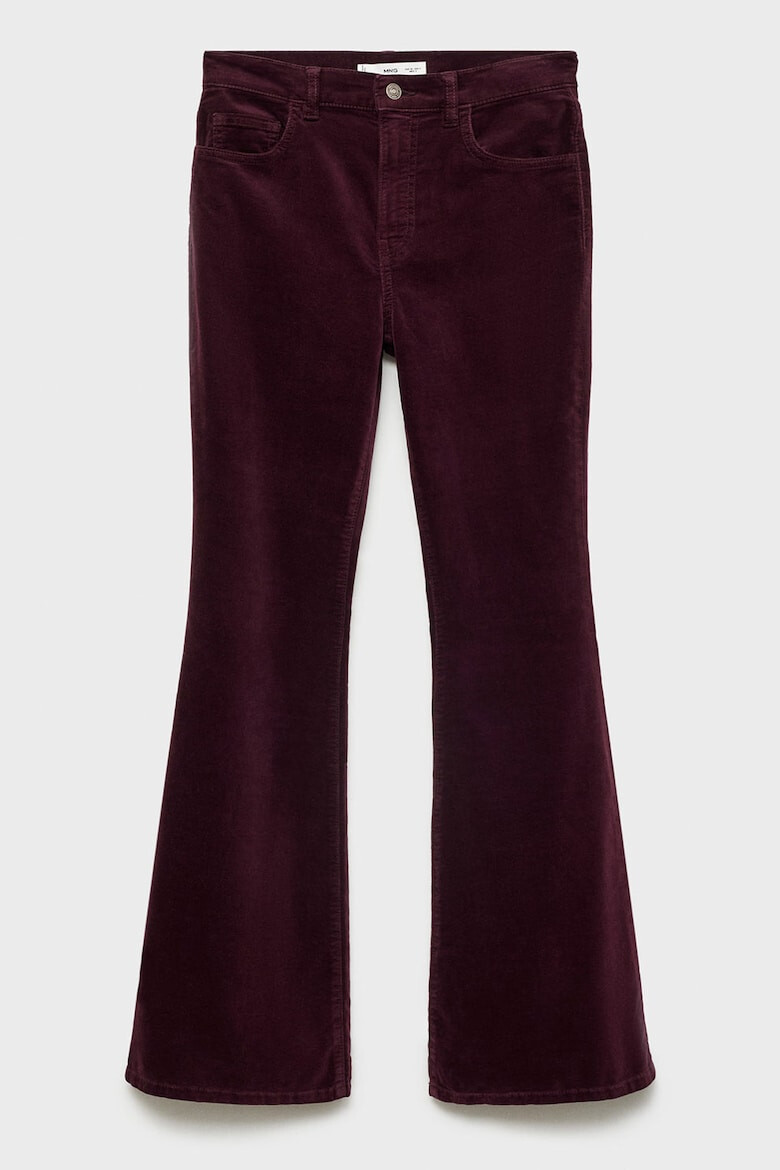 Mango Pantaloni evazati de velur Violeta - Pled.ro