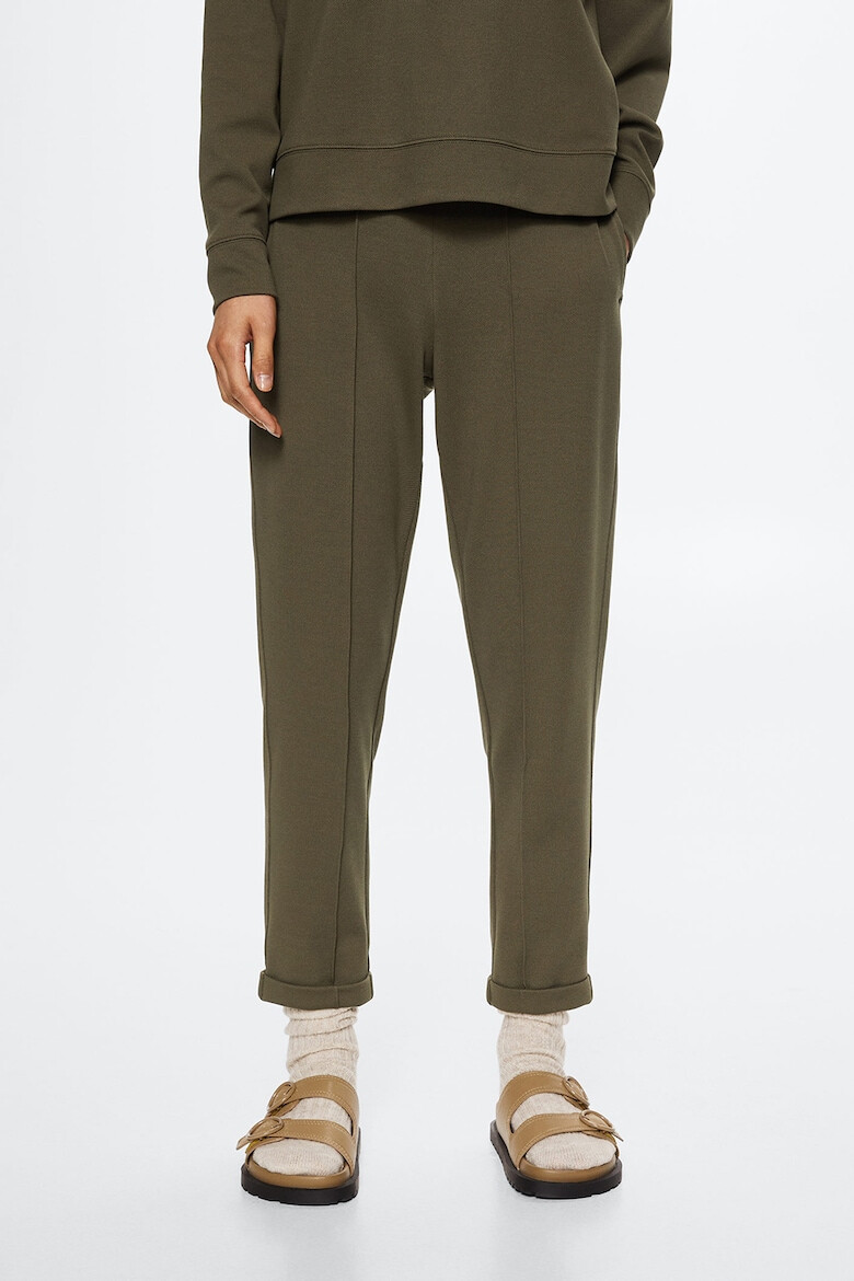 Mango Pantaloni jogger crop de pique - Pled.ro