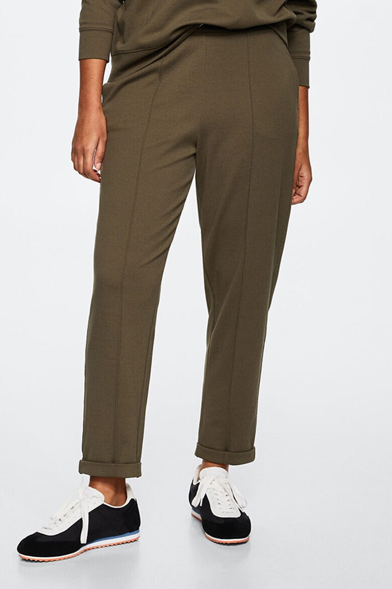 Mango Pantaloni jogger crop de pique - Pled.ro