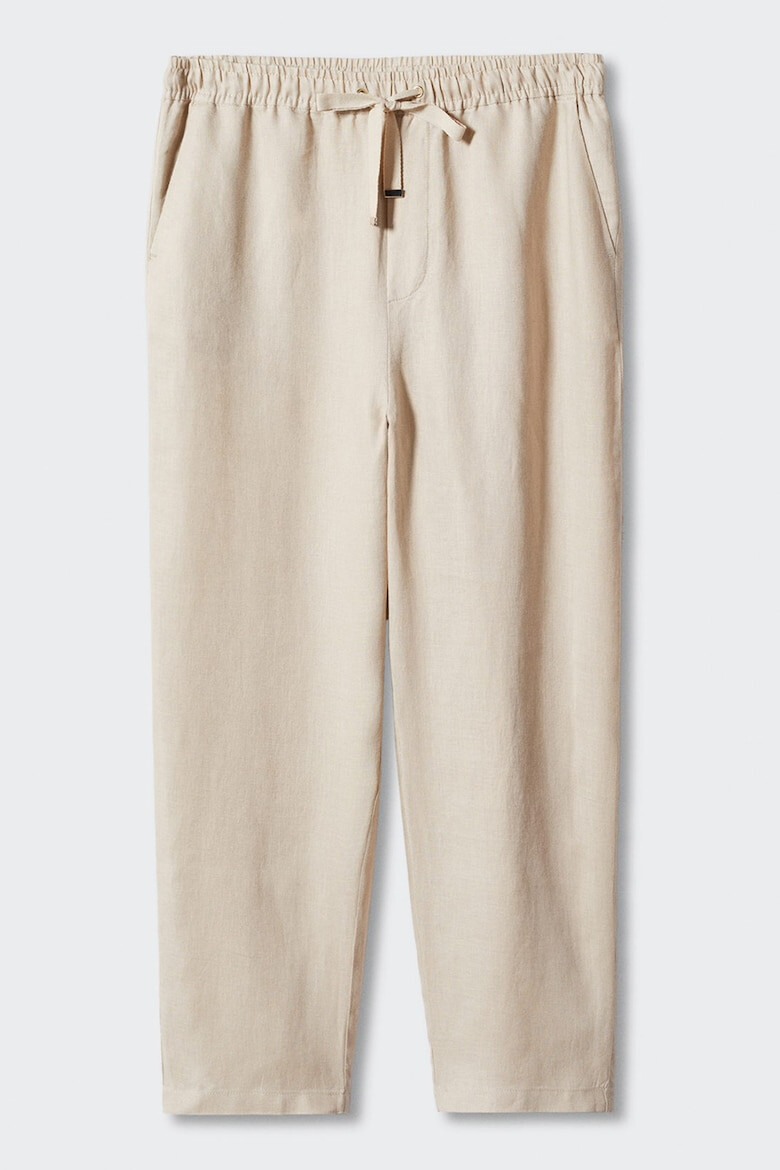 Mango Pantaloni jogger crop din in cu snur de ajustare in talie - Pled.ro