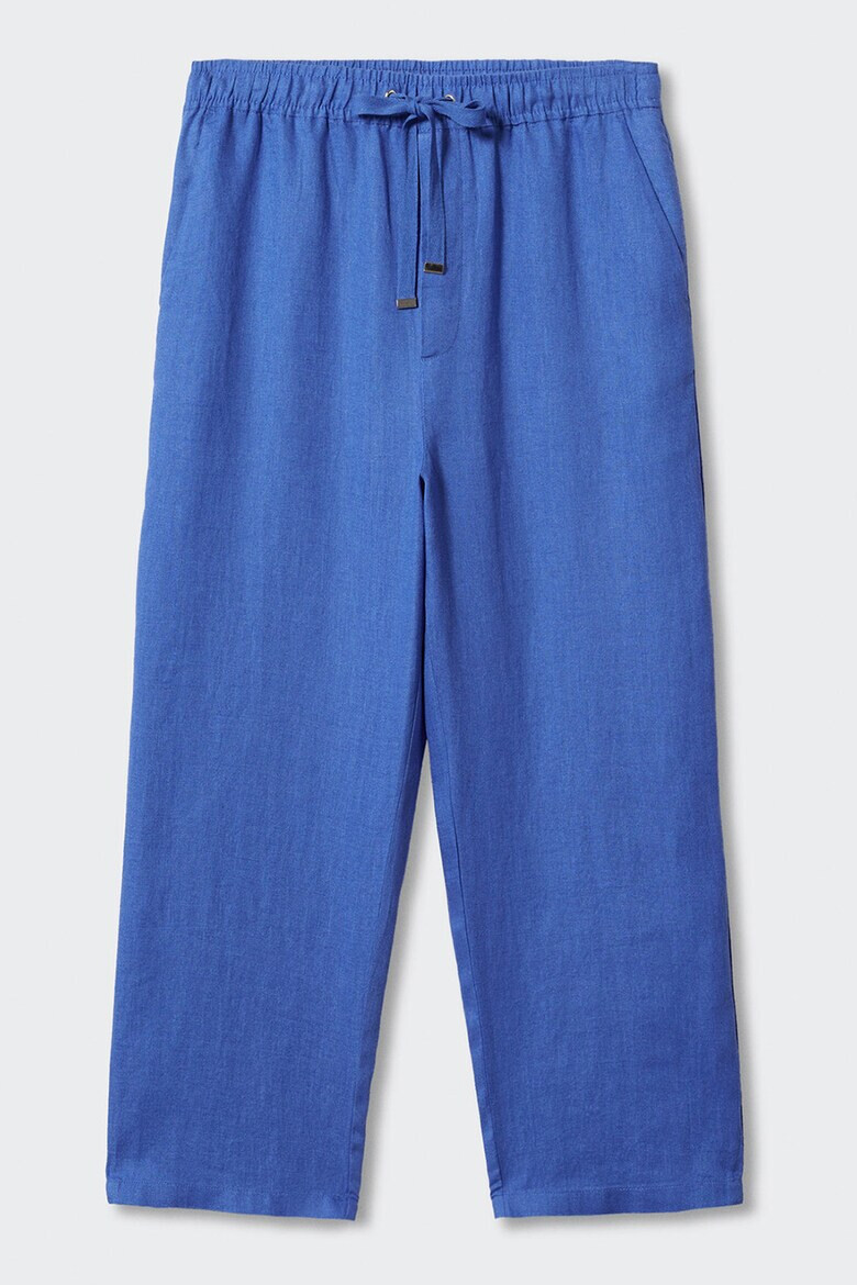 Mango Pantaloni jogger crop din in cu snur de ajustare in talie - Pled.ro