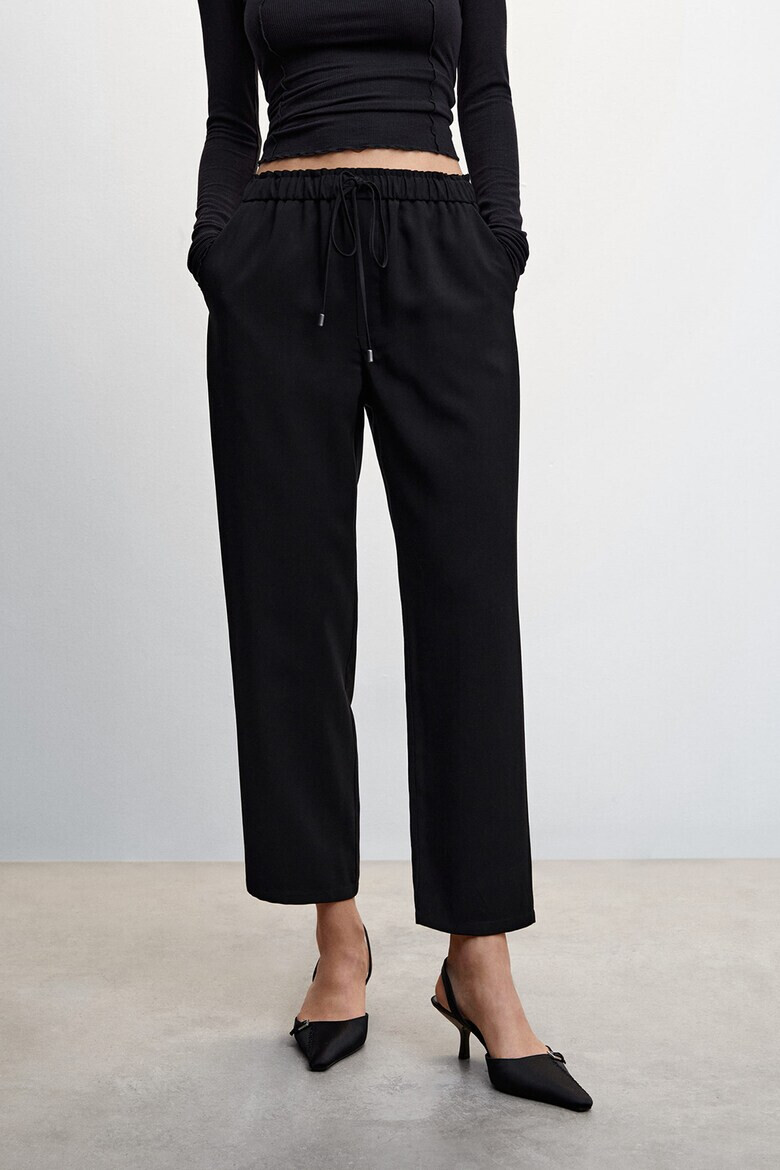 Mango Pantaloni jogger cu croiala dreapta Fluido - Pled.ro