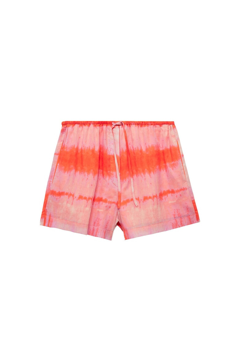 Mango Pantaloni scurti cu snururi si model tie-dye Alicia - Pled.ro