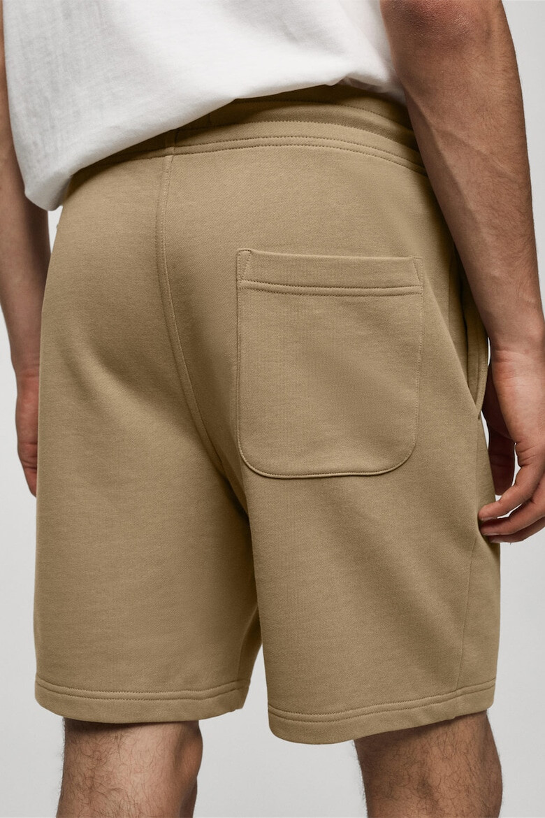 Mango Pantaloni scurti de bumbac cu snur in talie - Pled.ro