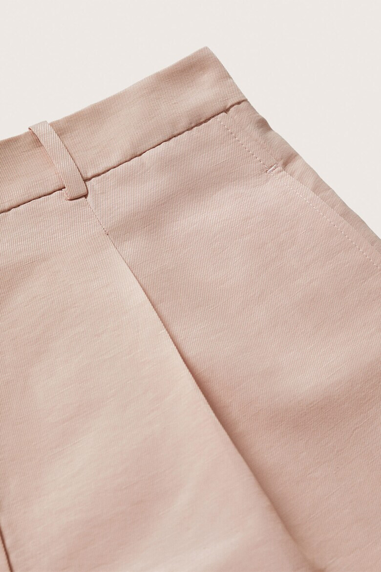 Mango Pantaloni scurti din amestec de bumbac organic cu terminatie rasucita Shorty - Pled.ro