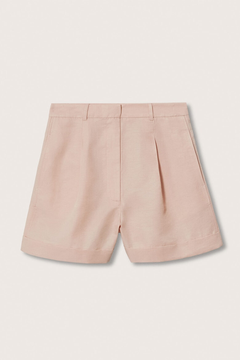 Mango Pantaloni scurti din amestec de bumbac organic cu terminatie rasucita Shorty - Pled.ro