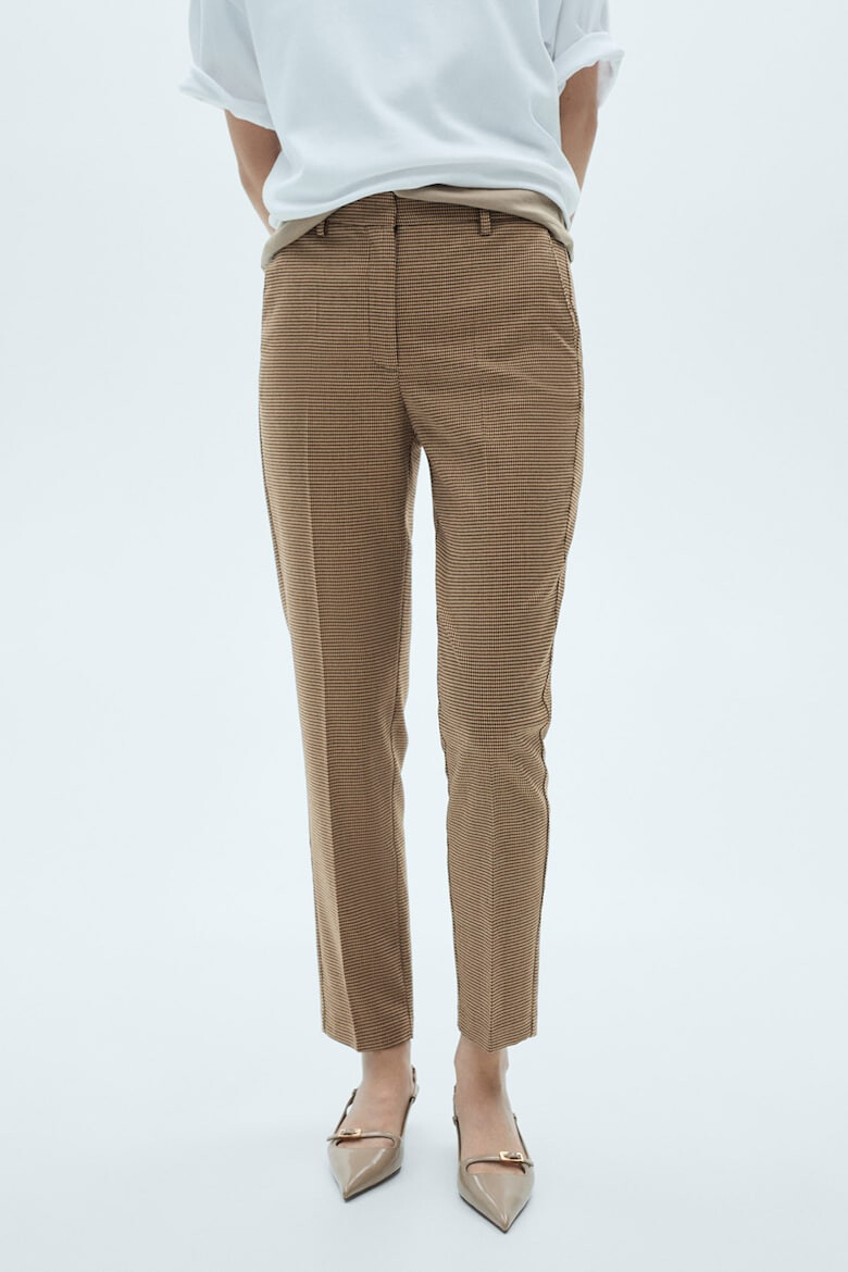 Mango Pantaloni slim fit cu talie medie Warm - Pled.ro