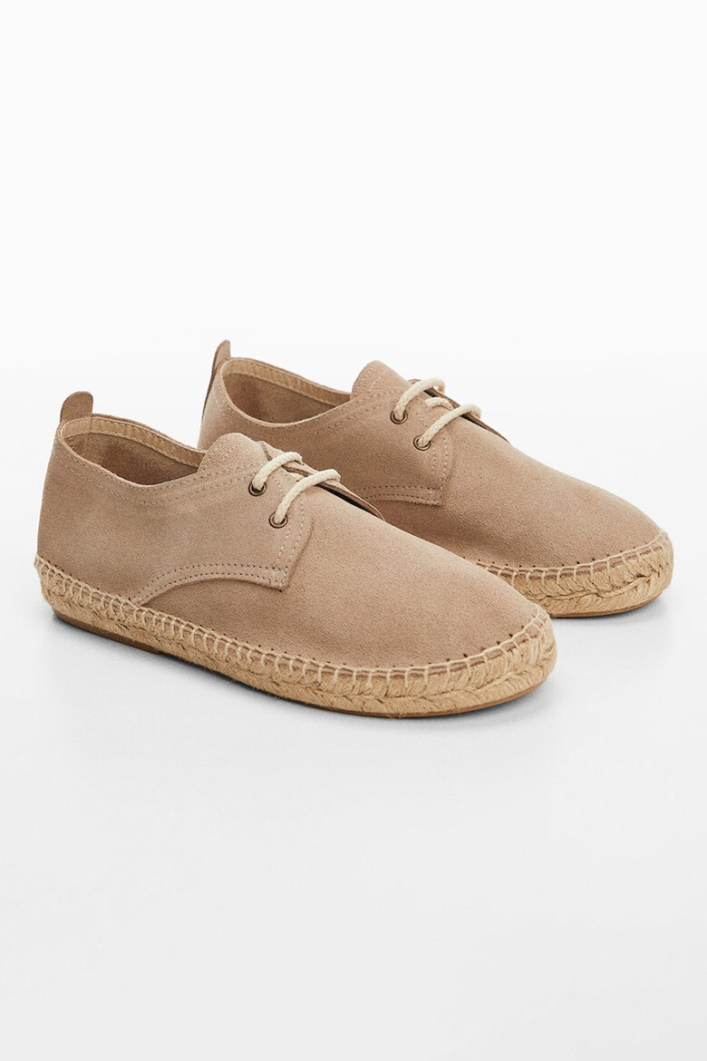 Mango Pantofi-espadrile din piele intoarsa Jimmy - Pled.ro