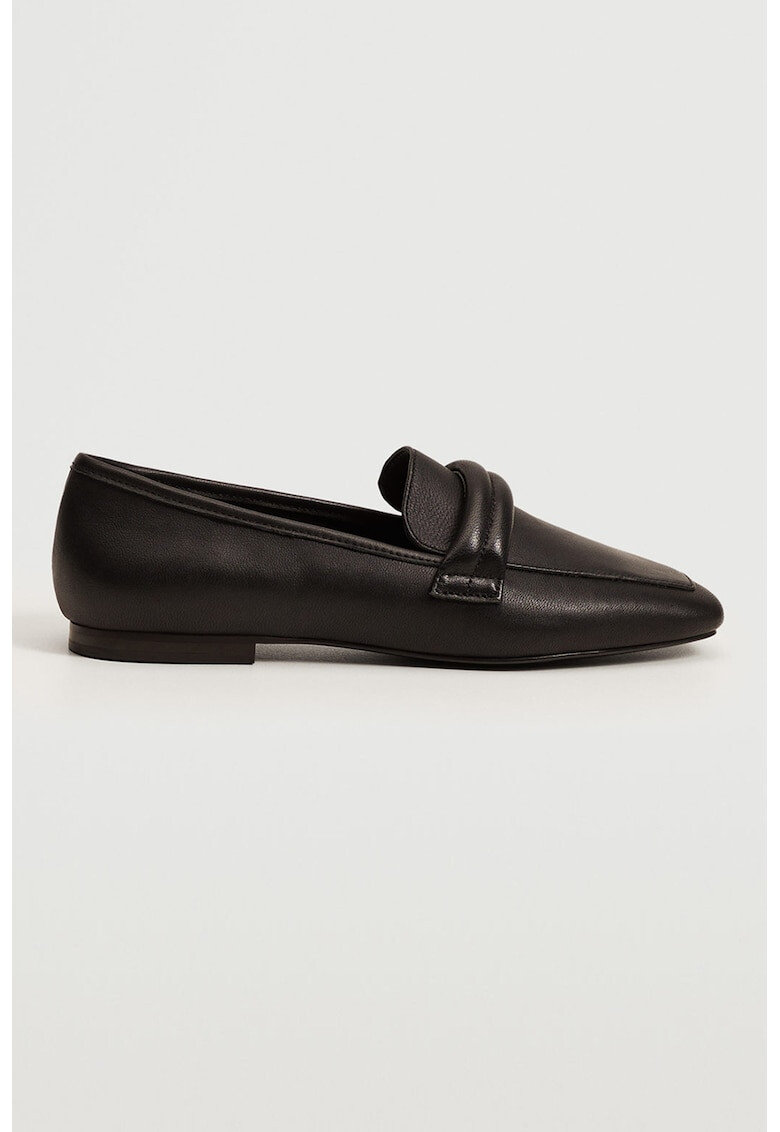 Mango Pantofi loafer de piele intoarsa cu varf patrat Barca - Pled.ro