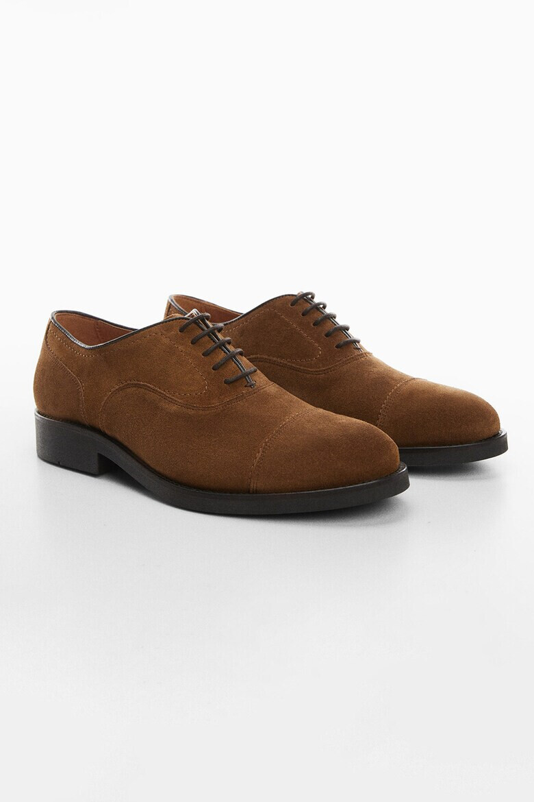 Mango Pantofi Oxford de piele intoarsa Basiser - Pled.ro