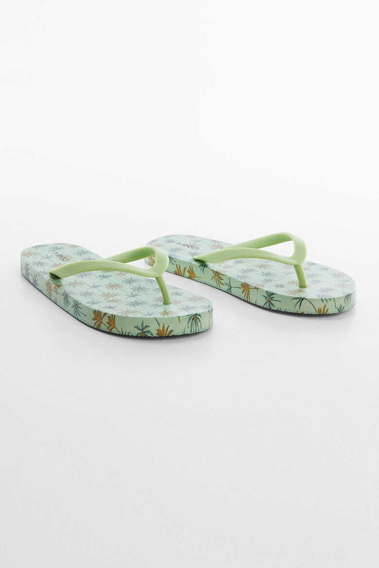 Mango Papuci flip-flop cu imprimeu - Pled.ro