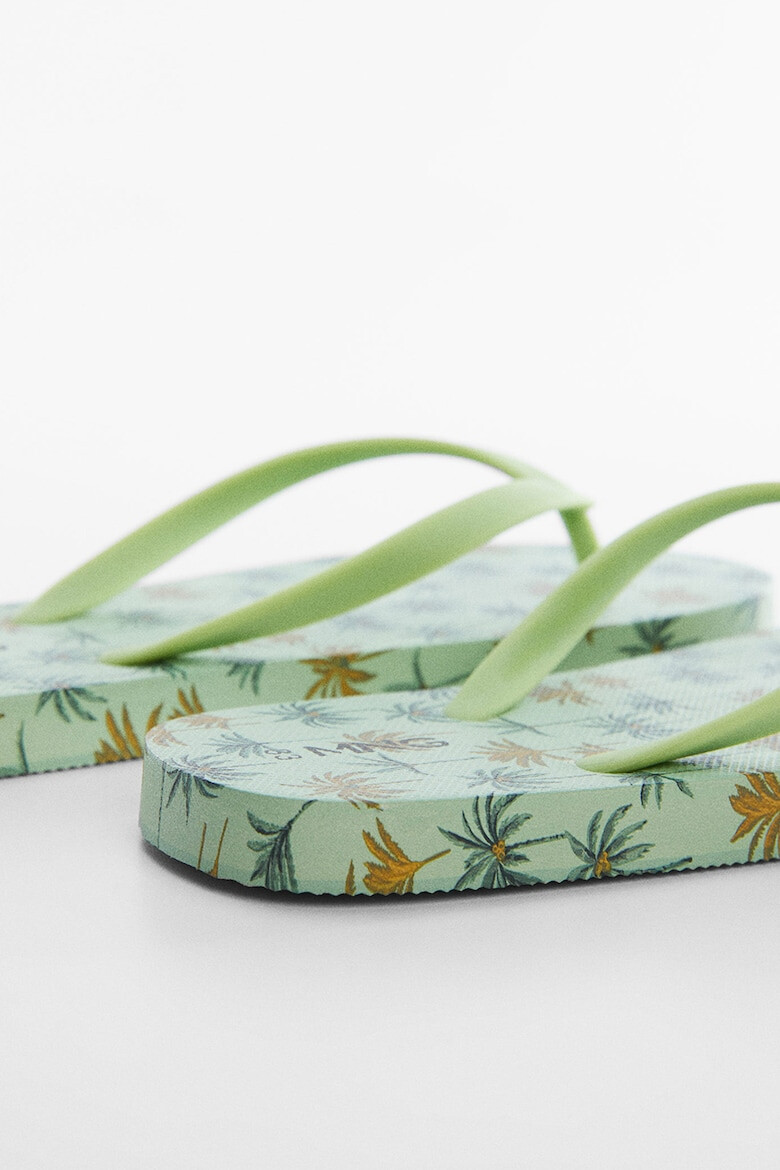 Mango Papuci flip-flop cu imprimeu - Pled.ro