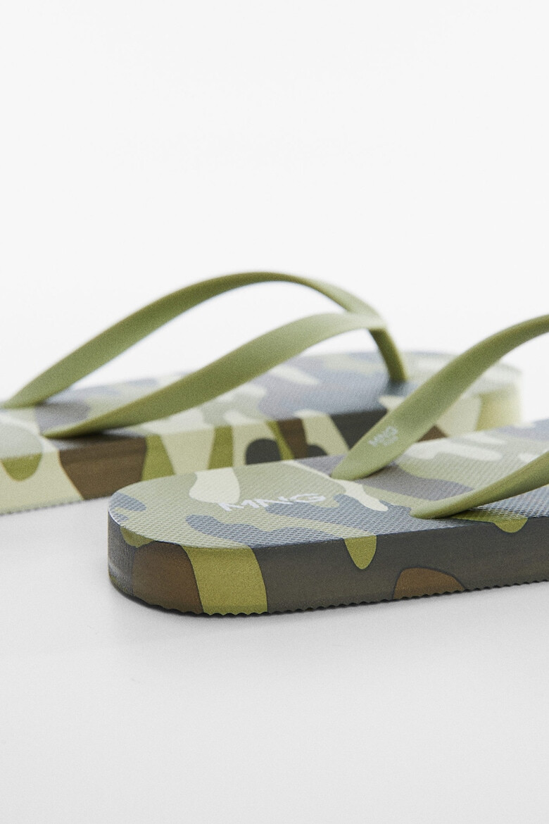 Mango Papuci flip-flop cu modl camuflaj Camu - Pled.ro