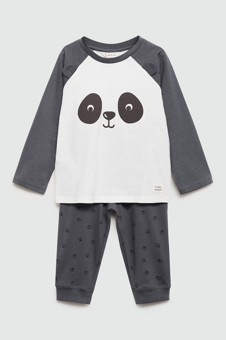 Mango Pijama cu maneci raglan Panda - Pled.ro