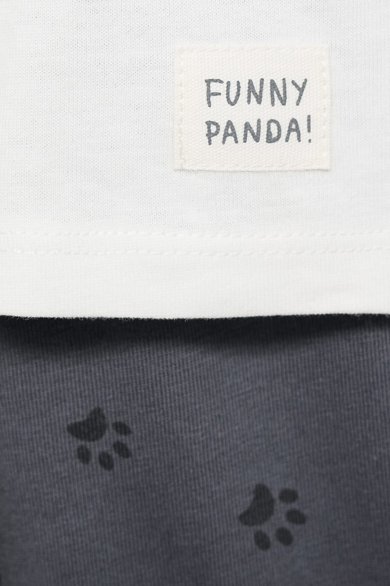 Mango Pijama cu maneci raglan Panda - Pled.ro