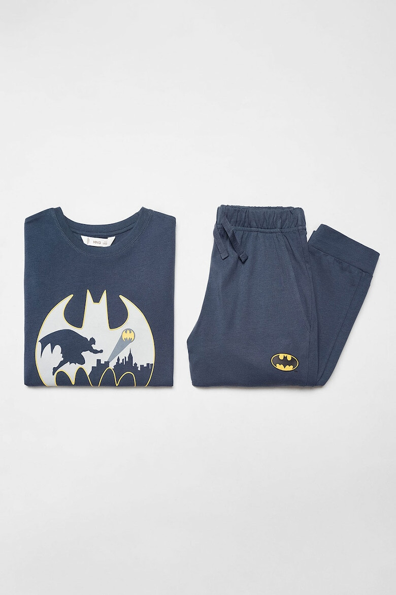 Mango Pijama cu pantaloni lungi si imprimeu Batman - Pled.ro