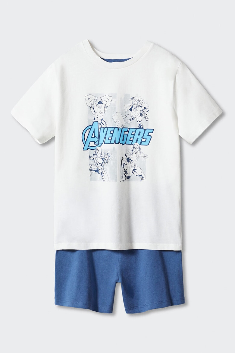 Mango Pijama cu pantaloni scurti si imprimeu Avengers - Pled.ro