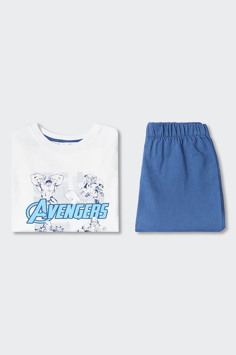 Mango Pijama cu pantaloni scurti si imprimeu Avengers - Pled.ro