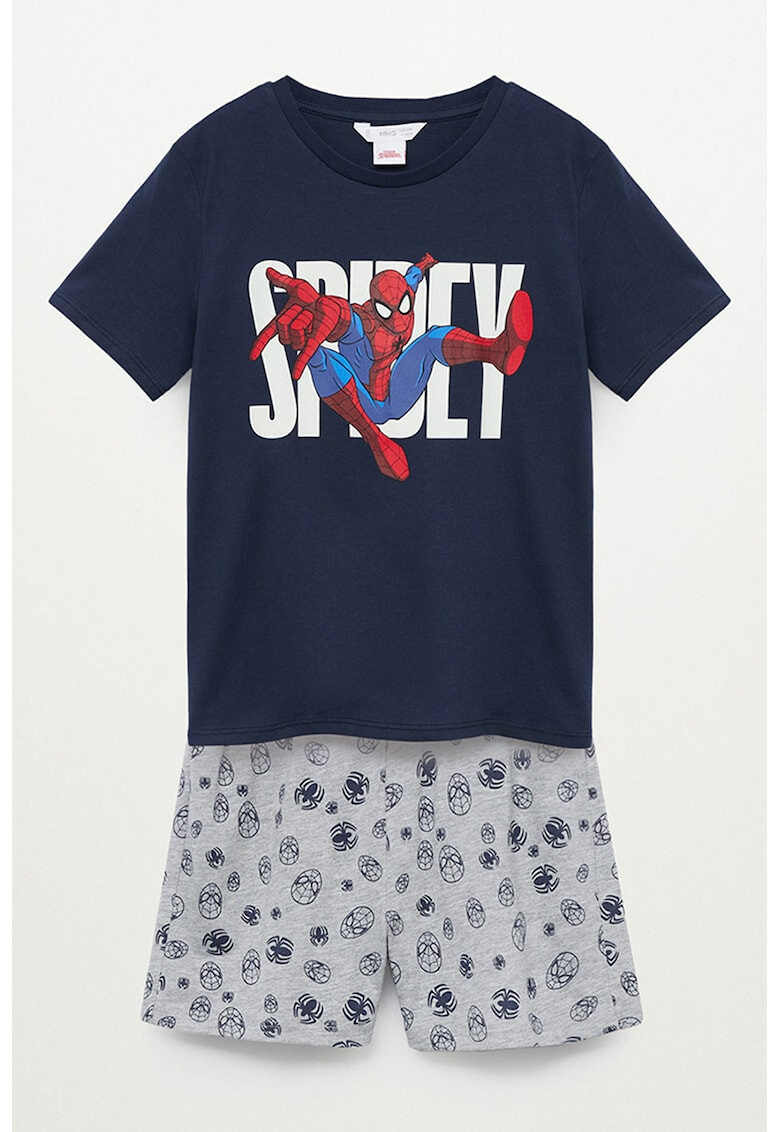 Mango Pijama cu pantaloni scurti si imprimeu Spidey - Pled.ro