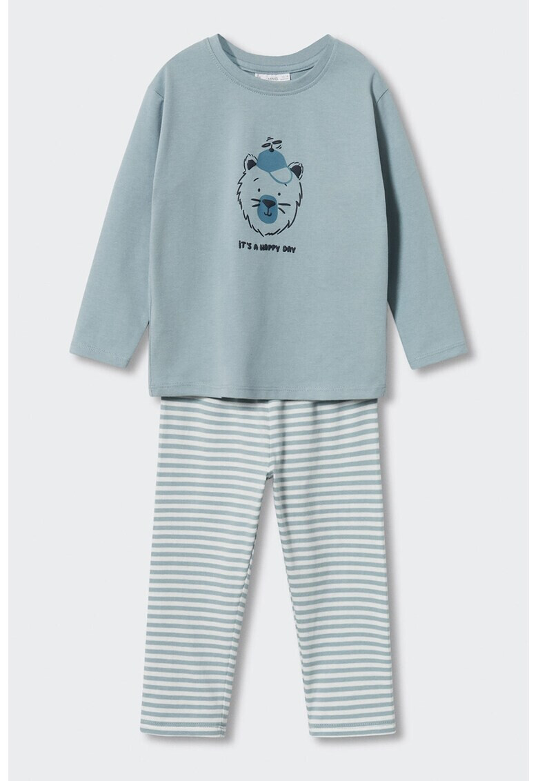 Mango Pijama de bumbac cu imprimeu - Pled.ro