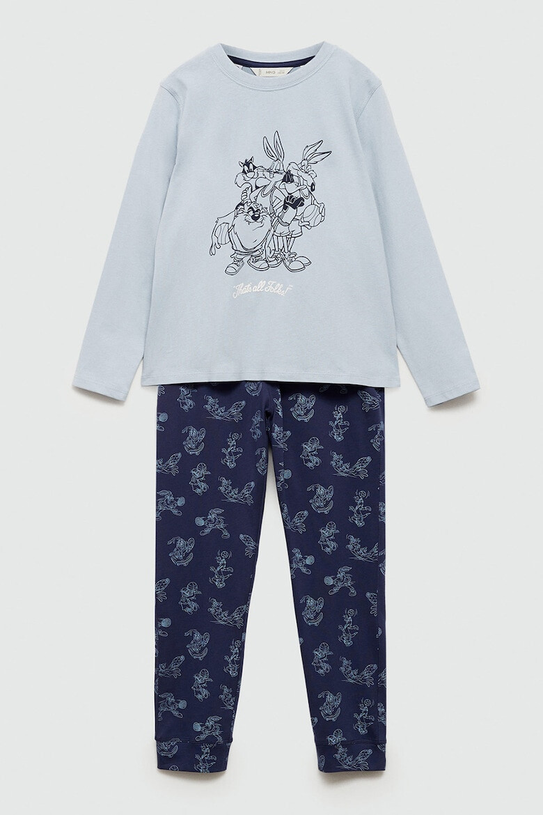 Mango Pijama de bumbac cu Looney Tunes - Pled.ro