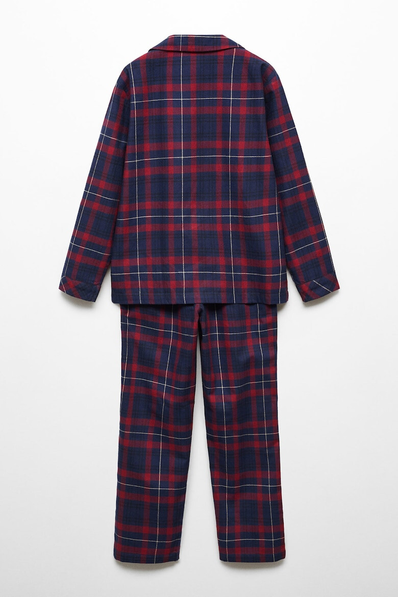 Mango Pijama de bumbac in carouri Xmax - Pled.ro