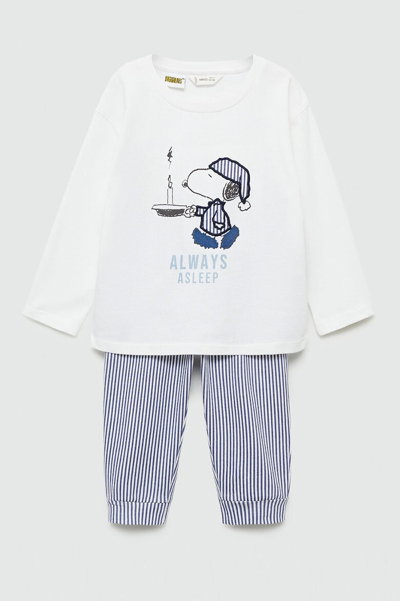 Mango Pijama din bumbac cu imprimeu cu Snoopy - Pled.ro