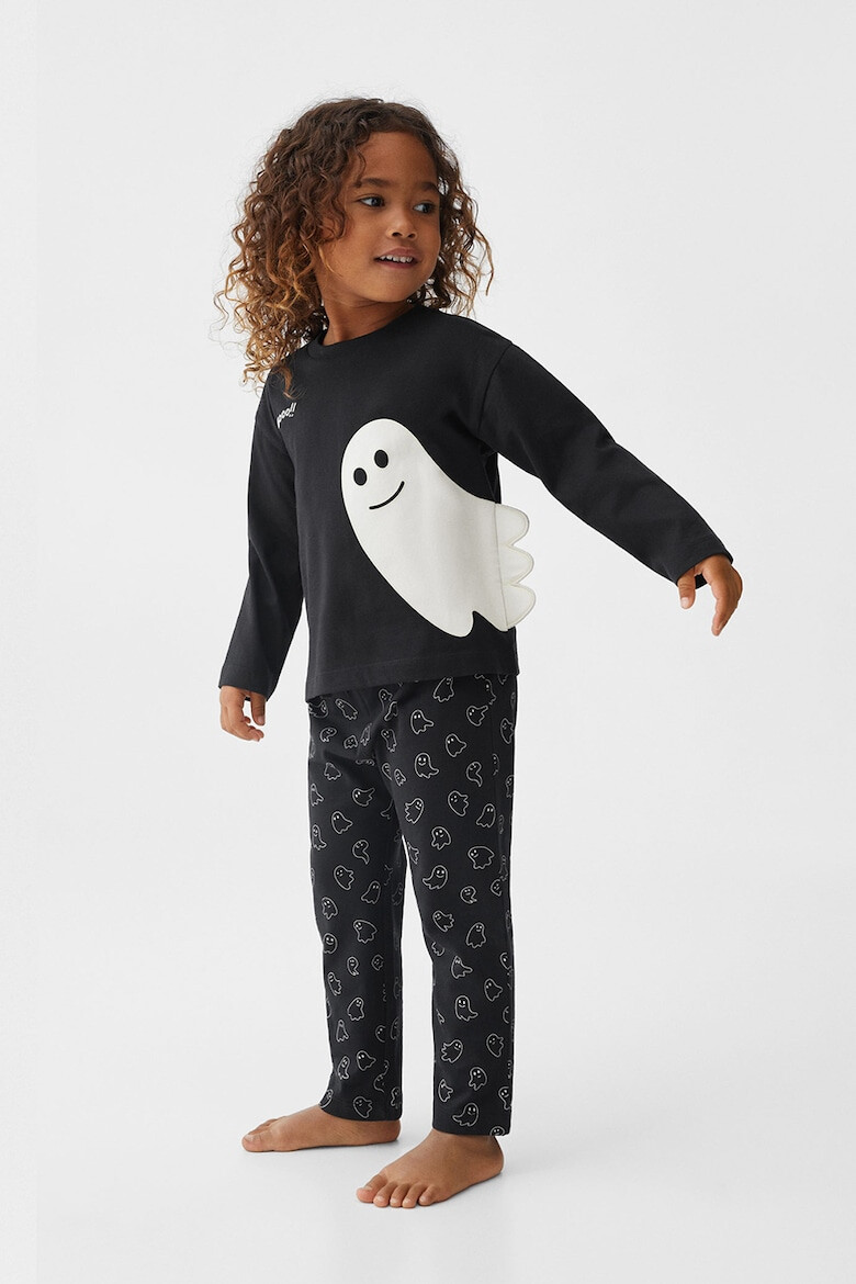 Mango Pijama lunga cu imprimeu Halloween Ghost - Pled.ro