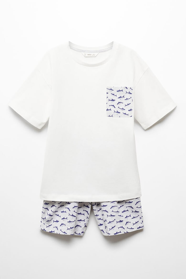 Mango Pijama scurta cu imprimeu grafic Oceans - Pled.ro