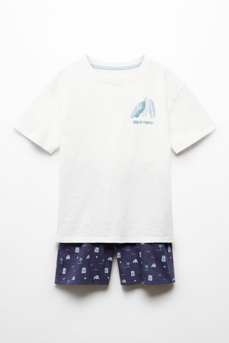 Mango Pijama scurta din bumbac Surfpy - Pled.ro