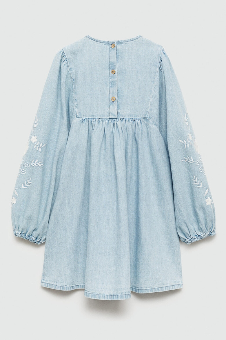 Mango Rochie din material chambray cu broderie Molly - Pled.ro