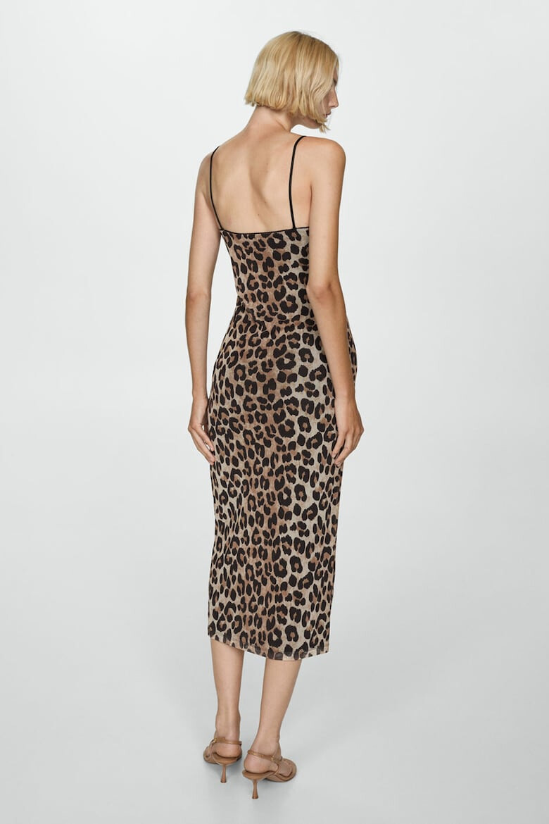 Mango Rochie dreapta cu animal print Leo - Pled.ro