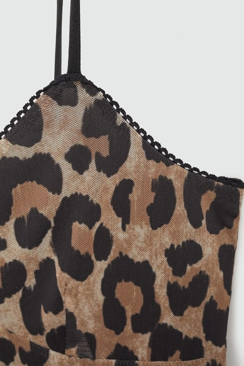 Mango Rochie dreapta cu animal print Leo - Pled.ro