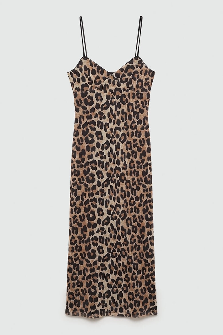 Mango Rochie dreapta cu animal print Leo - Pled.ro