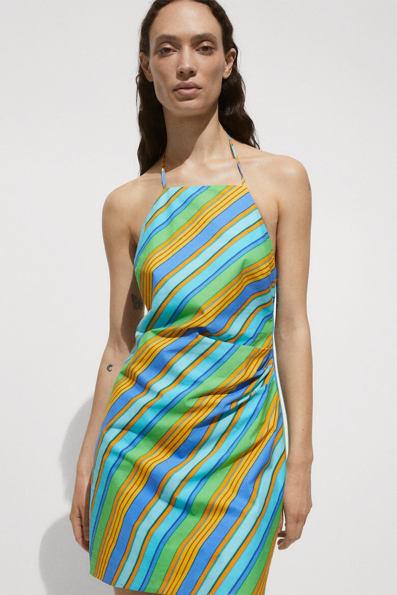 Mango Rochie halter in dungi Stripi - Pled.ro