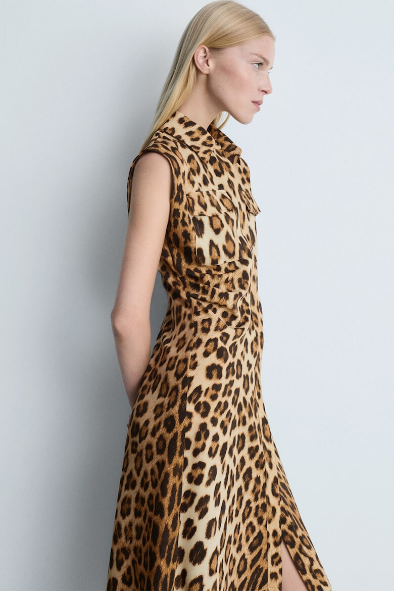 Mango Rochie midi cu animal print Miriam - Pled.ro