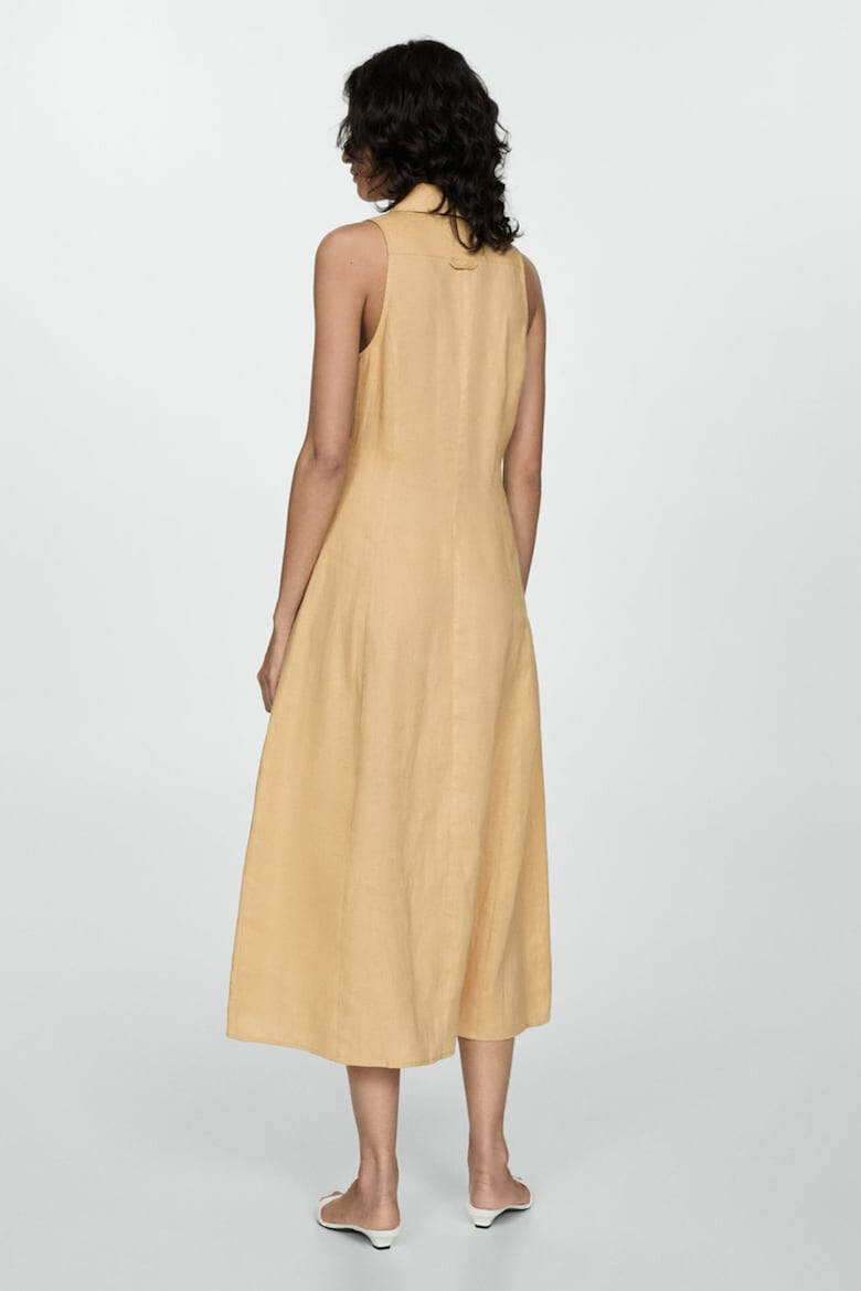 Mango Rochie midi din in Alice - Pled.ro