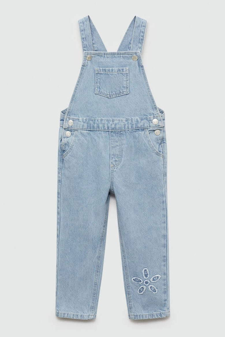 Mango Salopeta de denim cu detalii brodate - Pled.ro