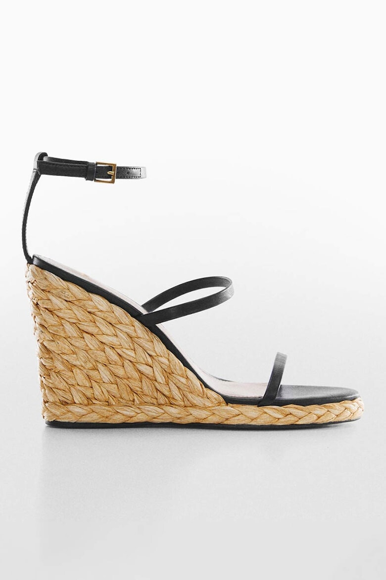 Mango Sandale wedge de piele ecologica Choco - Pled.ro