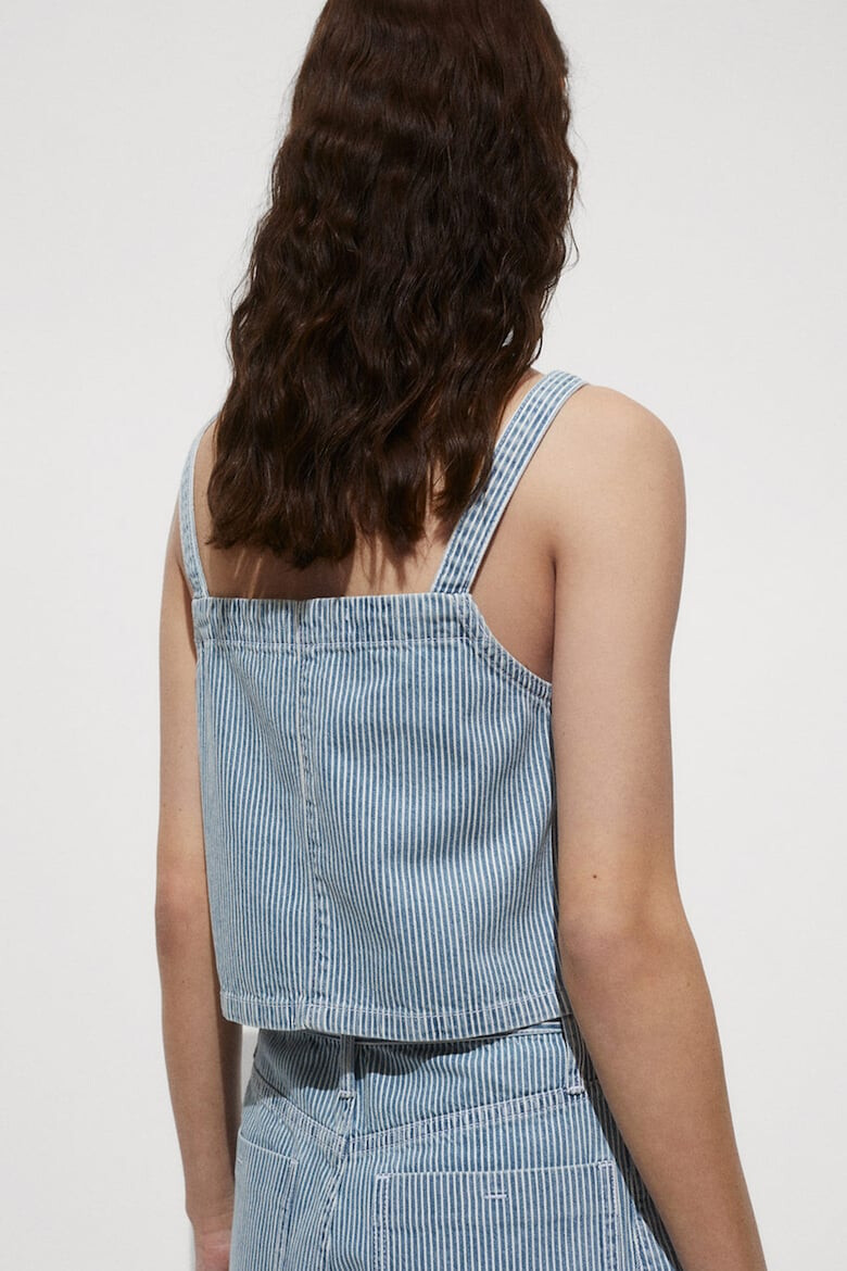 Mango Top crop din denim Ibiza - Pled.ro