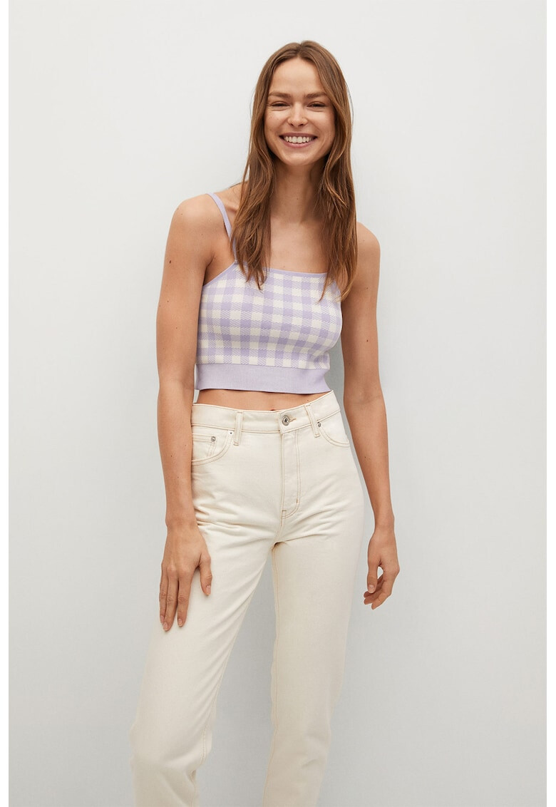 Mango Top crop tricotat fin Colorina - Pled.ro