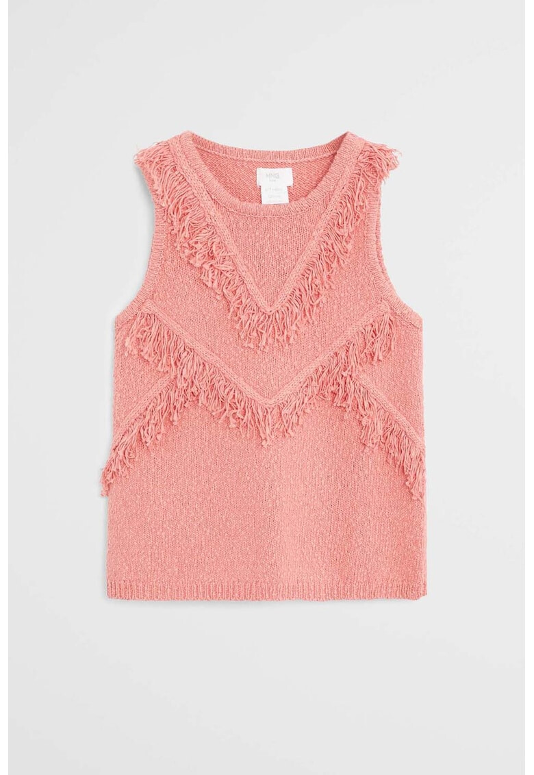 Mango Top de tricot cu detalii franjurate Slubby - Pled.ro