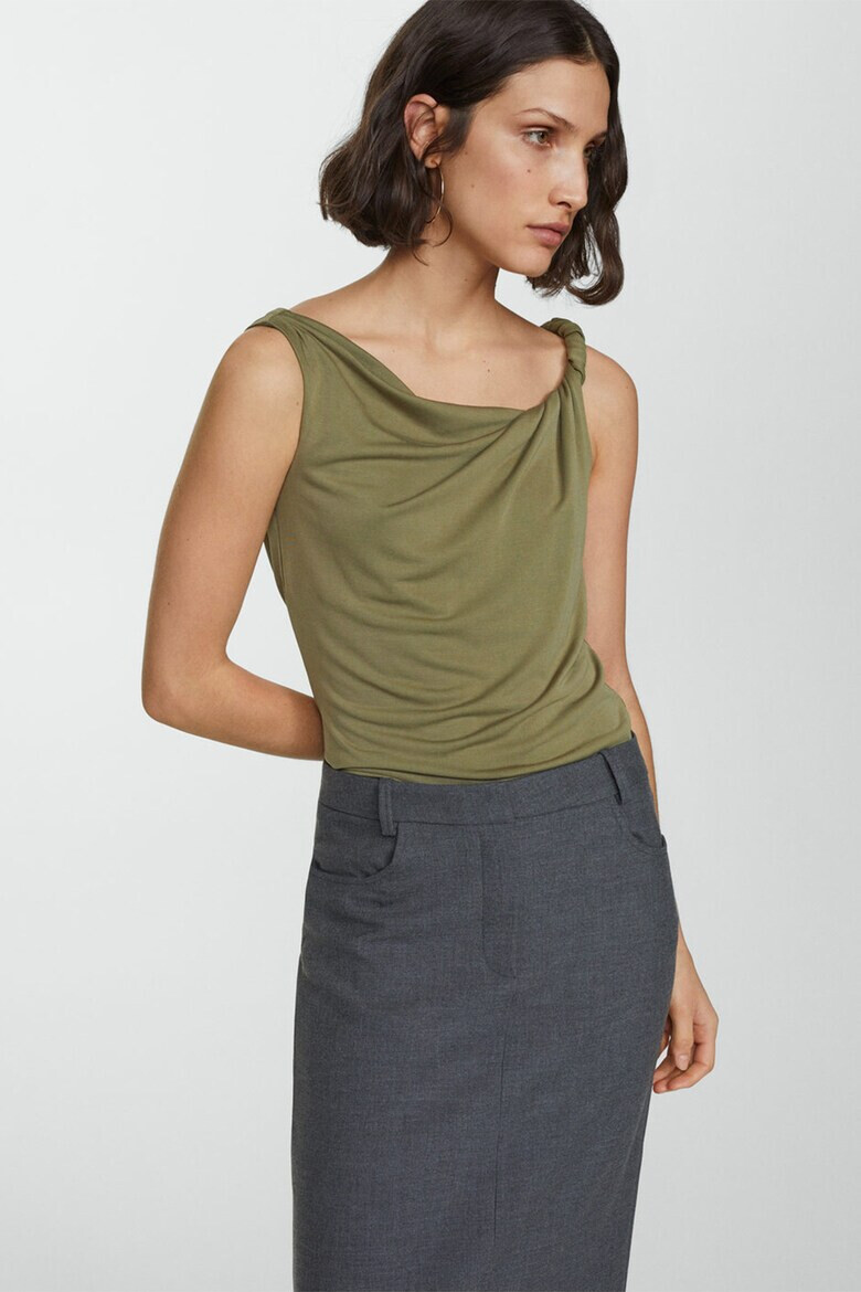 Mango Top din amestec de modal cu aspect drapat Cups - Pled.ro