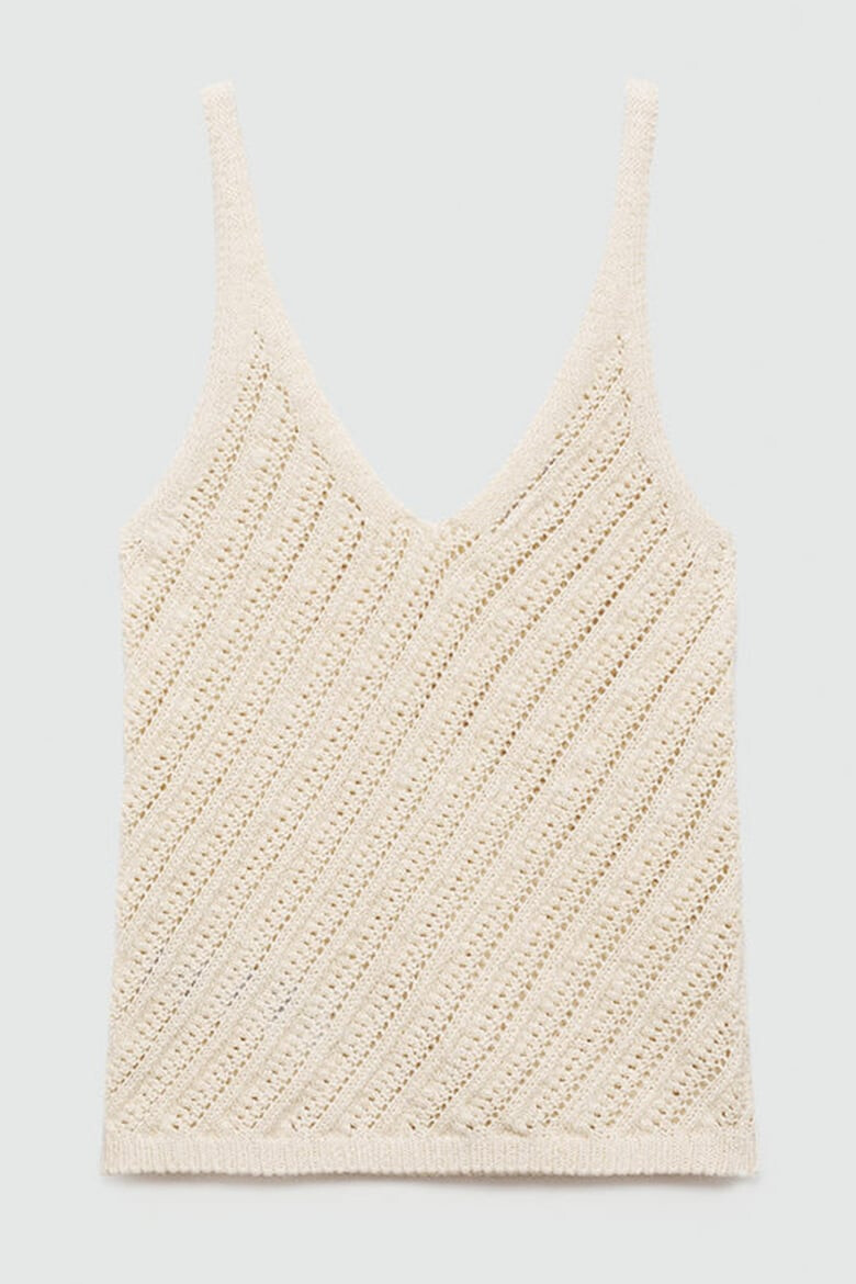 Mango Top din tricot cu decolteu in V Codina - Pled.ro