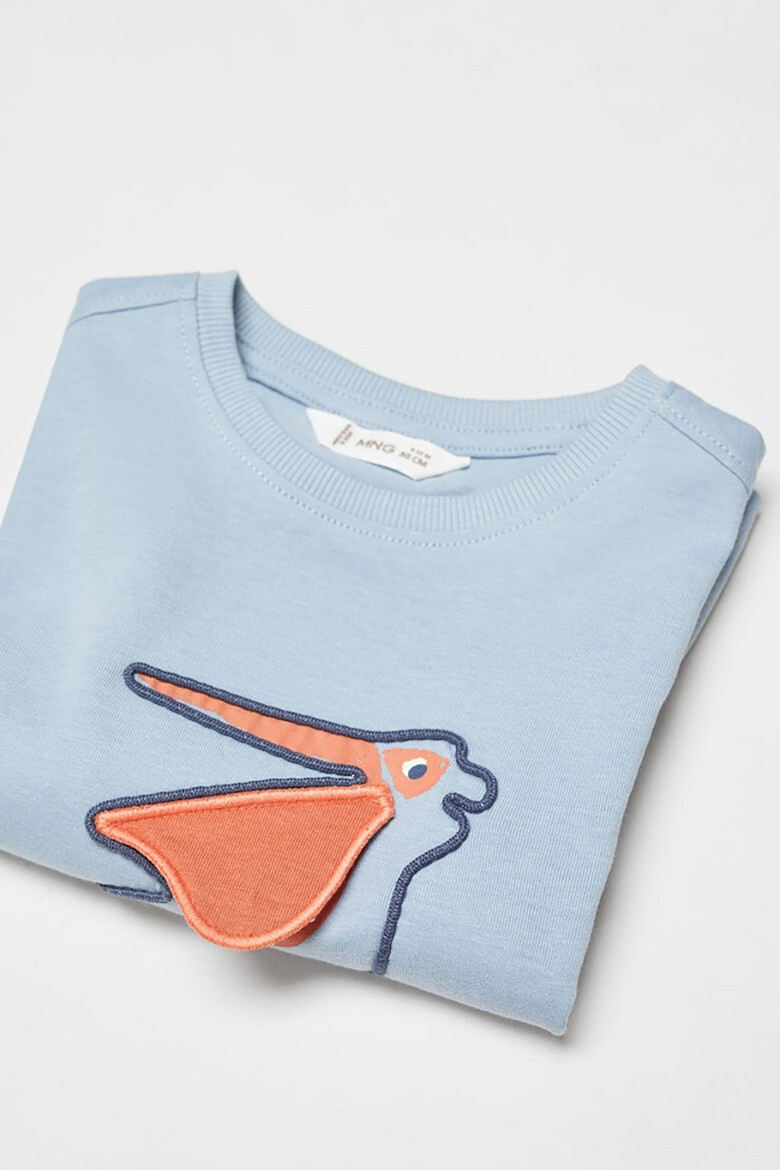 Mango Tricou cu detaliu 3D Pelican - Pled.ro