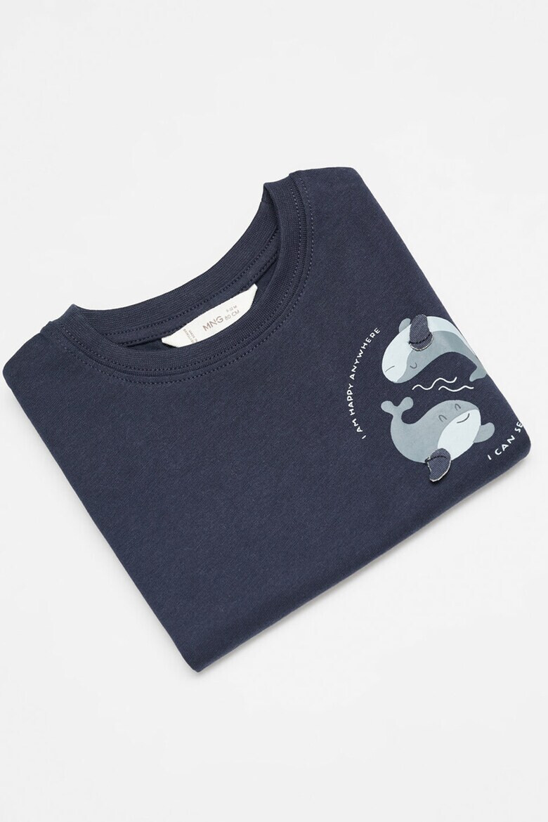 Mango Tricou cu imprimeu grafic Whale - Pled.ro