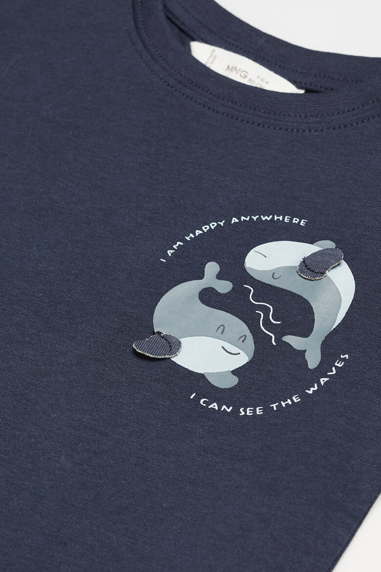 Mango Tricou cu imprimeu grafic Whale - Pled.ro